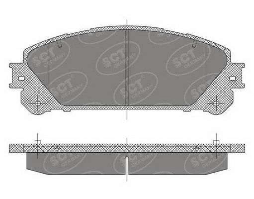 SCT GERMANY Комплект тормозных колодок, дисковый тормоз SP 473 PR